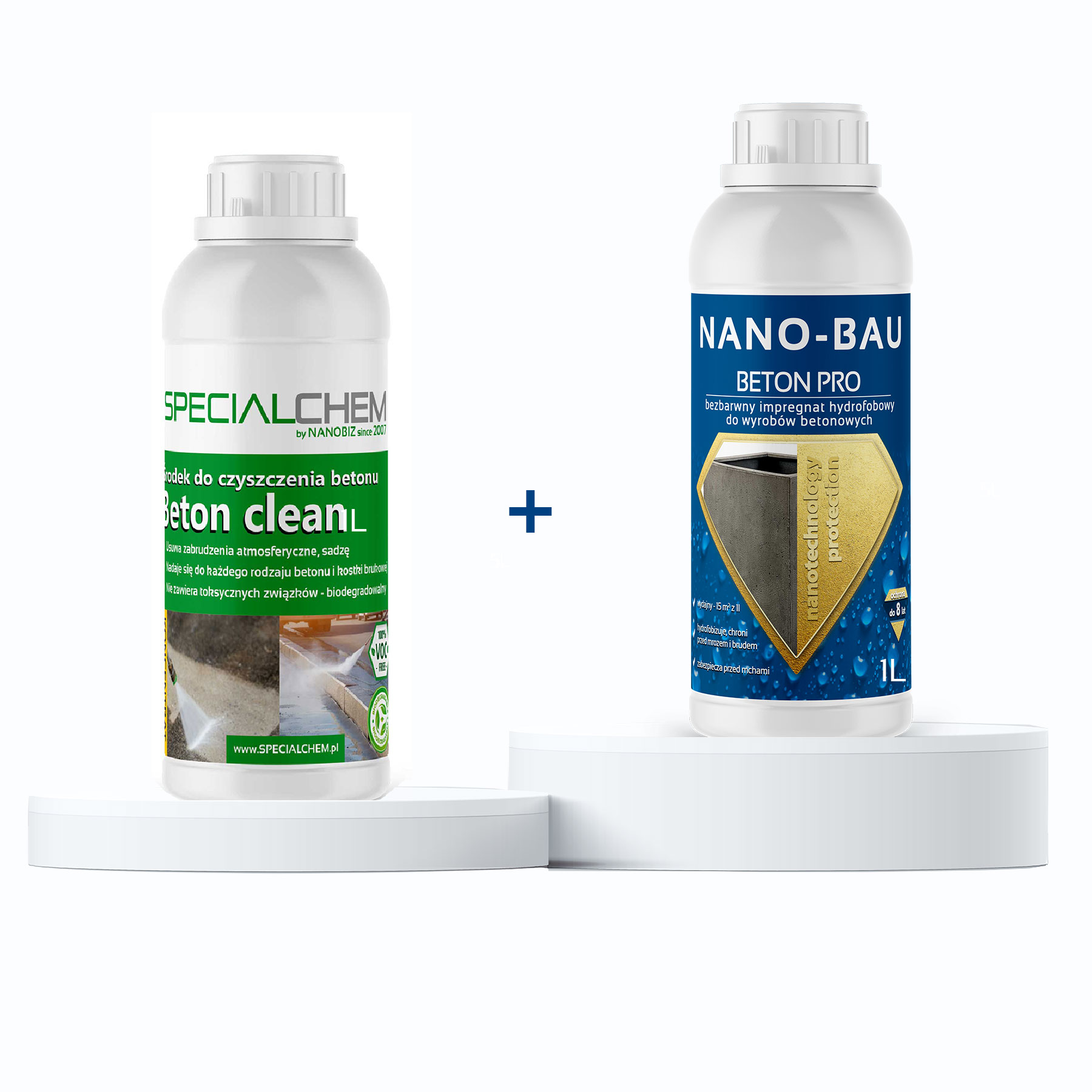 NANO-BAU BETON PRO + SPECIALCHEM BETON CLEAN — zestaw do betonu